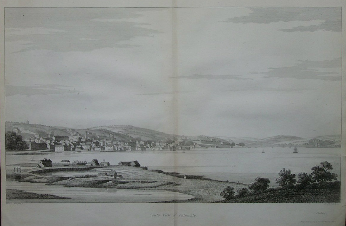 Print - South View of Falmouth. - Byrne